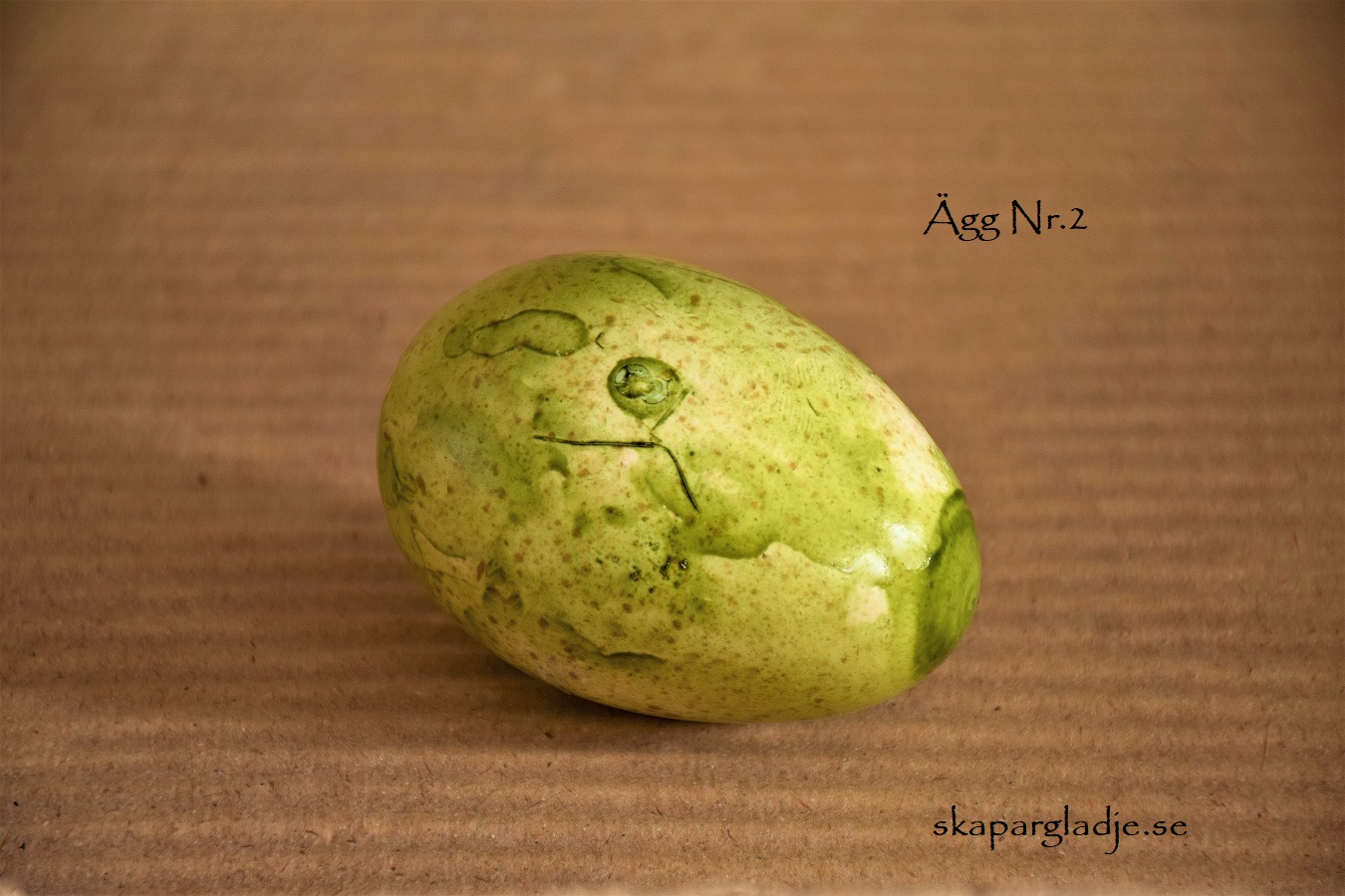Ägg Anka Äkta Batik-melerat Grönt - 3