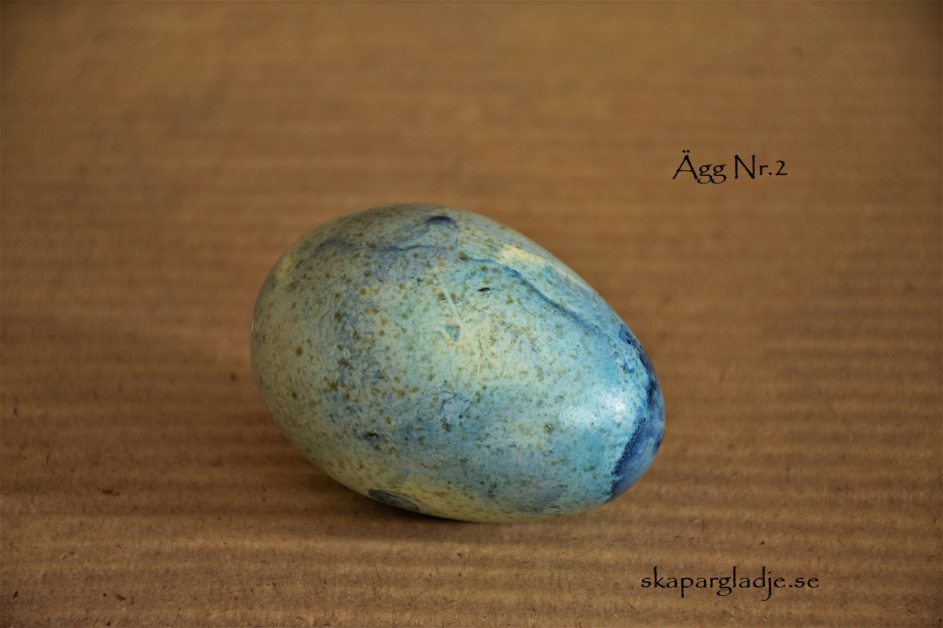 Ägg Anka Äkta Batik-melerat Blått - 3