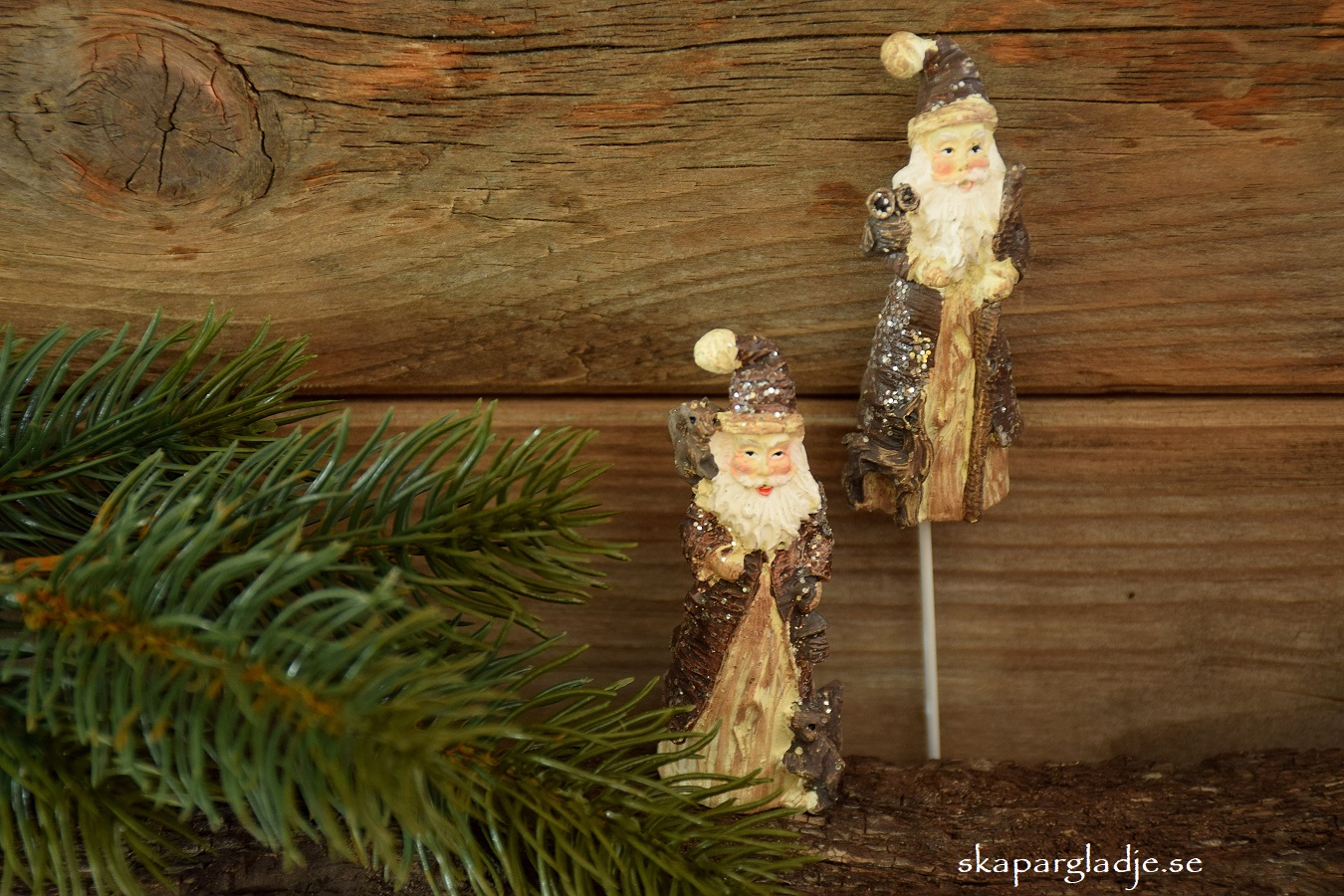 Tomte Sticks med Ekorrar Uggla o Rådjurskid  2 Mod. 