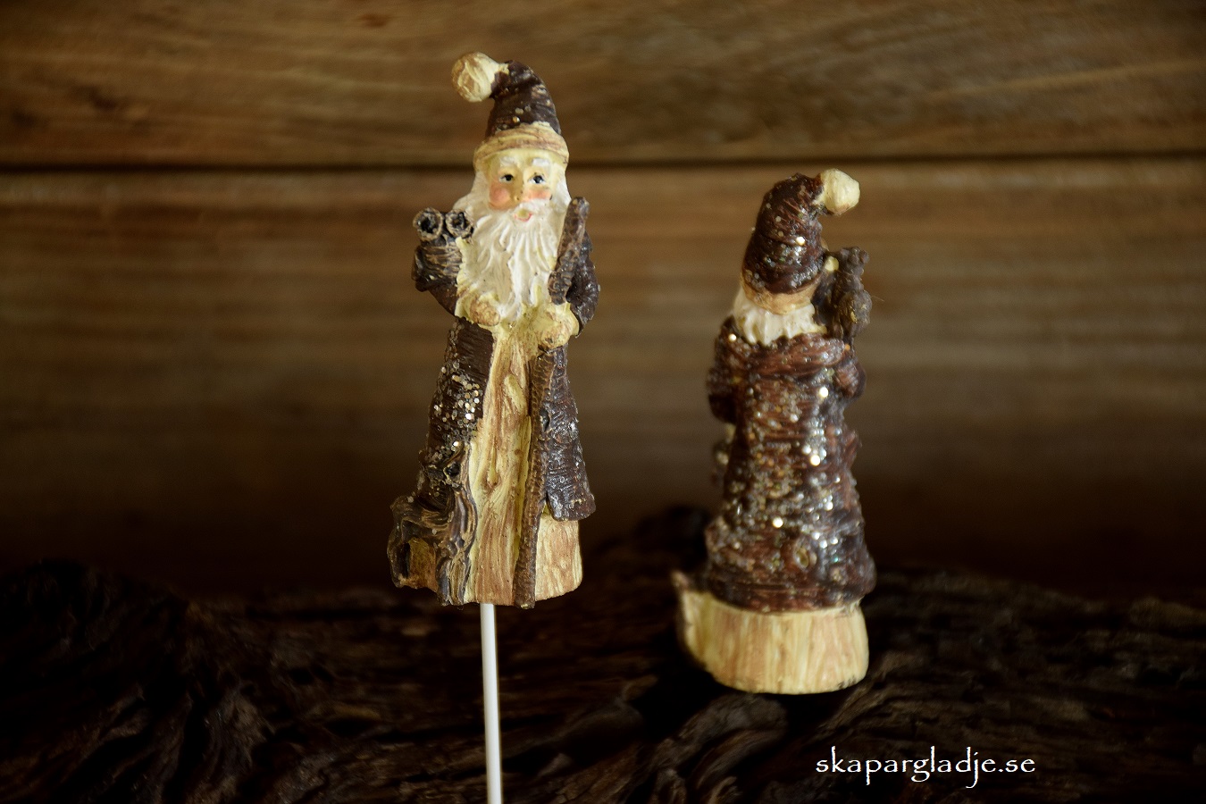 Tomte Sticks med Ekorrar Uggla o Rådjurskid  2 Mod.  - 2