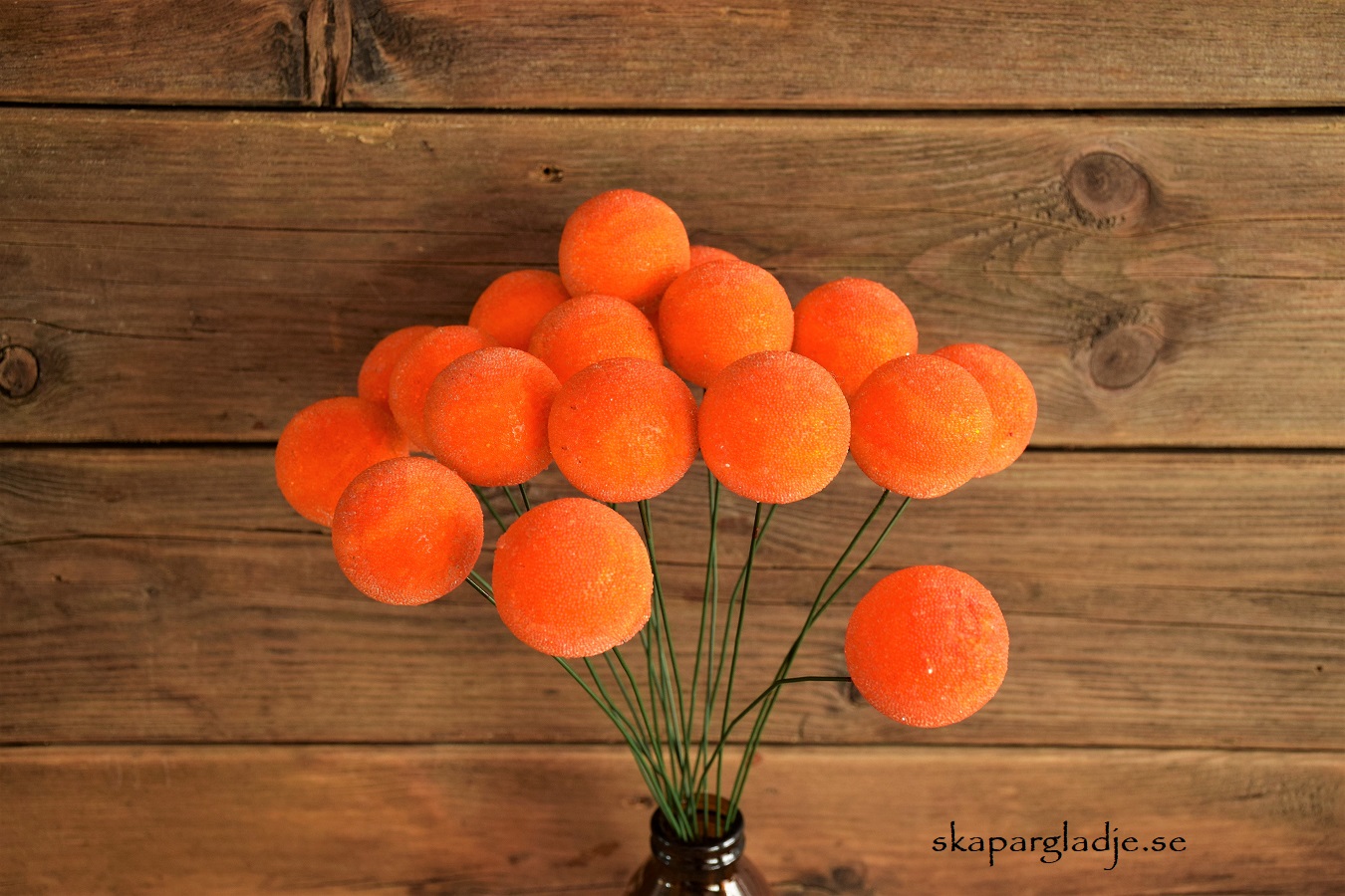 Kulor Orange med Textur Sticks (med eller utan ståltråd)