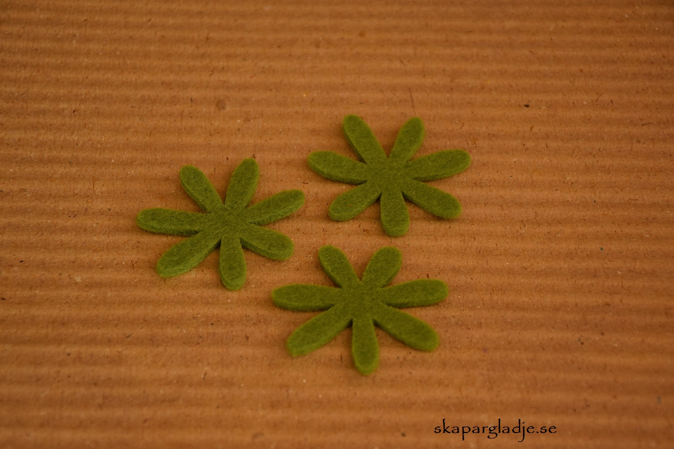 Filtblomma Grön 4,5cm 