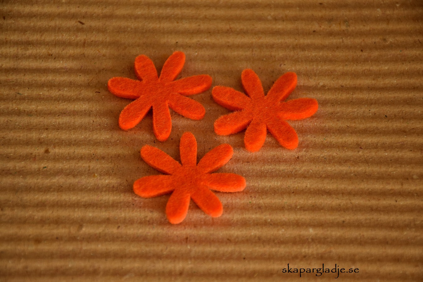 Filtblomma Orange 3,5cm 