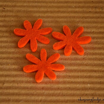 Filtblomma Orange 3,5cm
