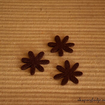 Filtblomma Brun 3,5cm