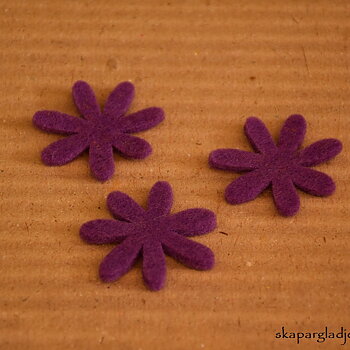 Filtblomma Lila 3,5cm