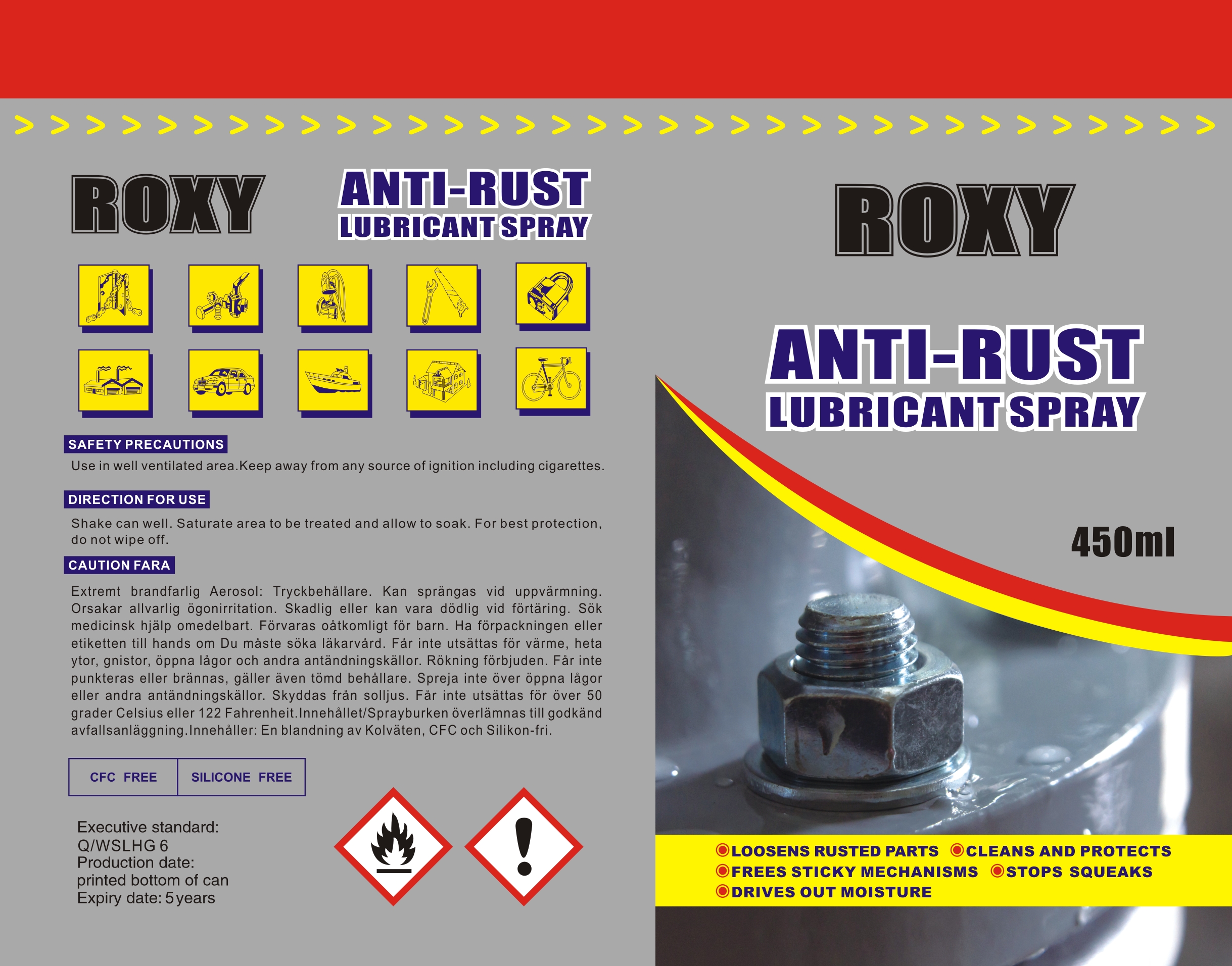 Roxy Anti-Rost universal-smörjmedel 450ml - 2