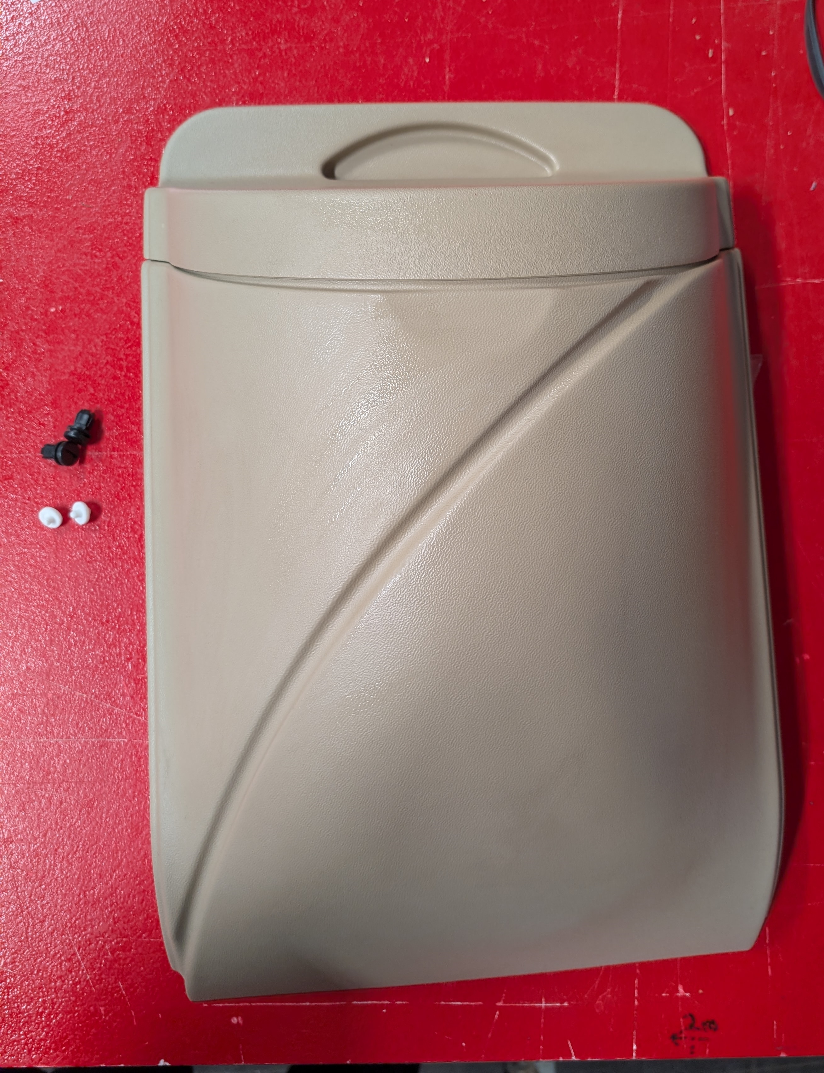 Garbage can for McLouis living area door used