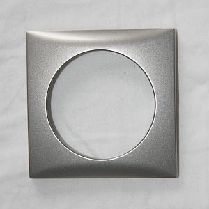 Frame round Berker - Chrome brushed steel