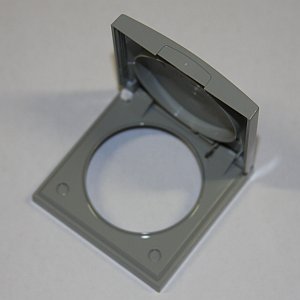 Frame round with lid Berker - Grey