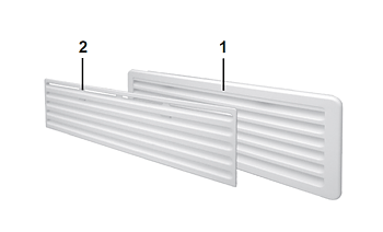 Ventilationsgaller Thetford 483x185mm kpl. - Vinterlucka