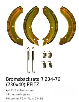 Bromsbacksats PEITZ R 234-76 (230x40)
