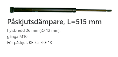 Påskjutsdämp. Knott KF 7,5/1,3