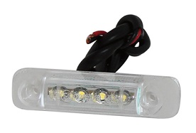 Baklykta Jokon LED 12V, transparent/röd