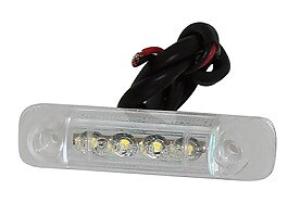 Baklykta Jokon LED 12V, transparent/röd