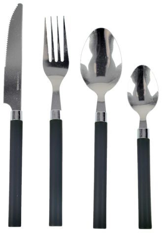 Bestickset, Grå, 4 delar