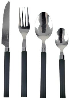 Bestickset, Grå, 4 delar