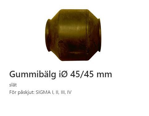 Gummibälg Slät iD 45/45 mm