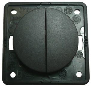 Berker double switch - Black