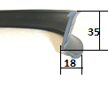 Underläggsprofil 35x18 Glazepta - 2
