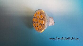 Led lamp MR11 12 led without glass front