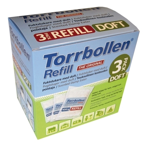 Torrbollsrefiller med doft. 3-p
