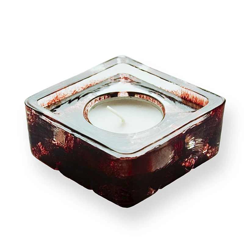 Quilt Candle Lantern Brown - 2