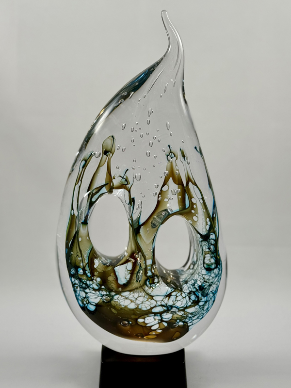 Northern Lights - Blue Dual Circle Sculpture