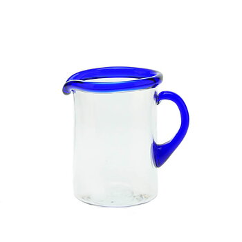 Azul Borde jarra de leche