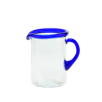 Azul Borde jarra de leche