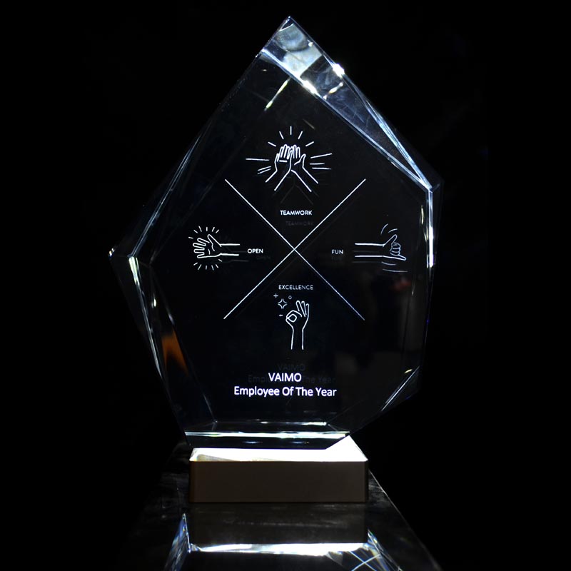 3D bloque de cristal Iceberg, X grande 20x15x6 cm - 6