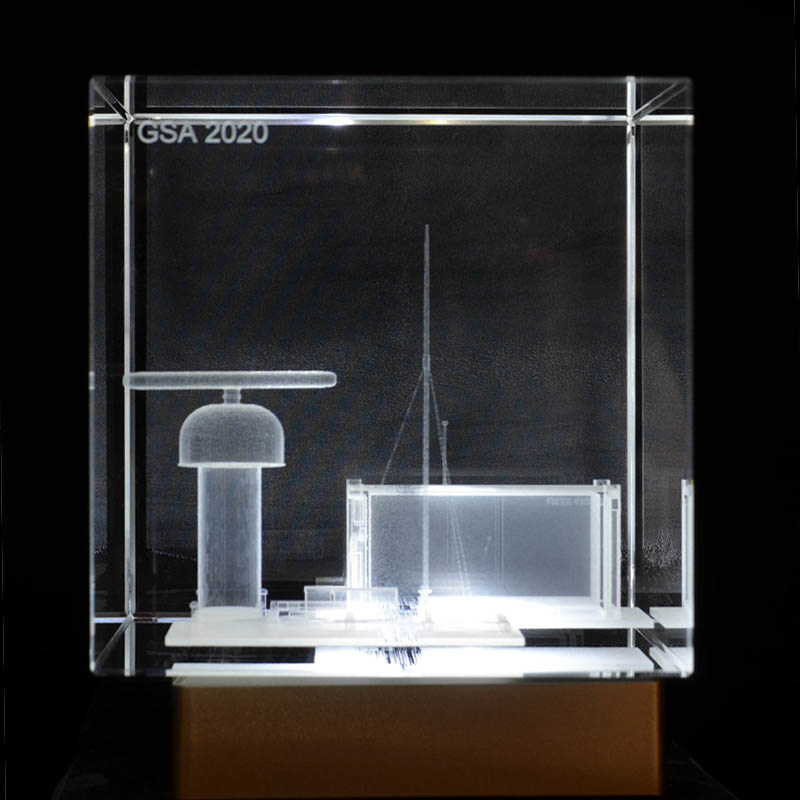 Bloque de Cristal Rectangular 3D 11x7,5x6,5 cm  Bloques de pie o acostados - 4