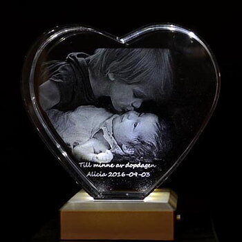 Corazón de cristal 3D 8x6,5x3,5 cm