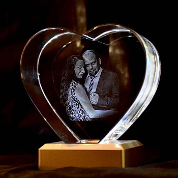 Corazón de cristal 3D 8x6,5x3,5 cm