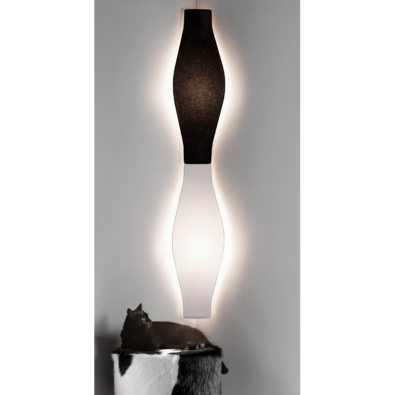 Stella Corner Vegglampe, hvit stoffskjerm - 2