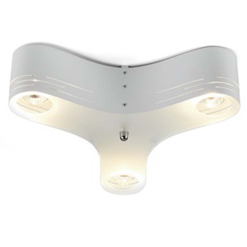Treklövern taklampe hvit - 2