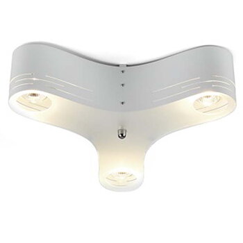 Treklövern taklampe hvit