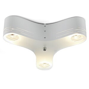 Treklövern taklampe hvit