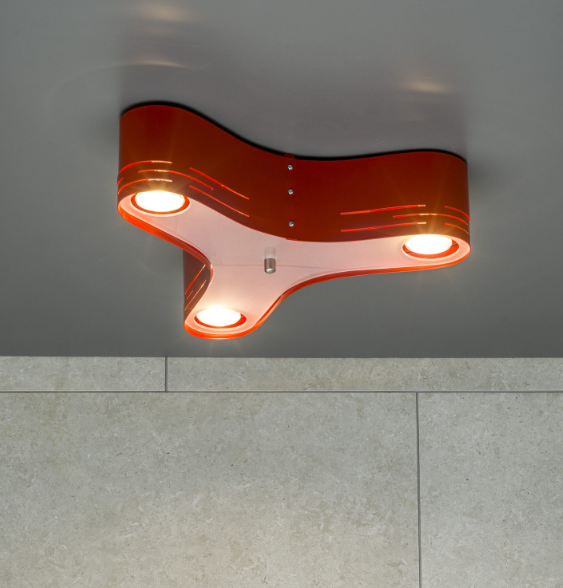 Treklövern Taklampa Röd - 8