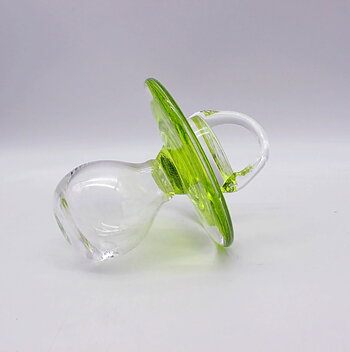 Glass Button Lime - Decorative Christening Gift