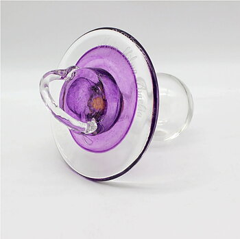 Botón de cristal morado - Regalo de bautizo decorativo