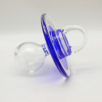 Botón de cristal azul cobalto - Regalo de bautizo decorativo