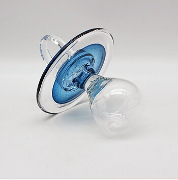 Botón de cristal turquesa - Regalo de bautizo decorativo