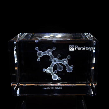 Bloque Rectangular Cristal 3D 20x20x8 cm