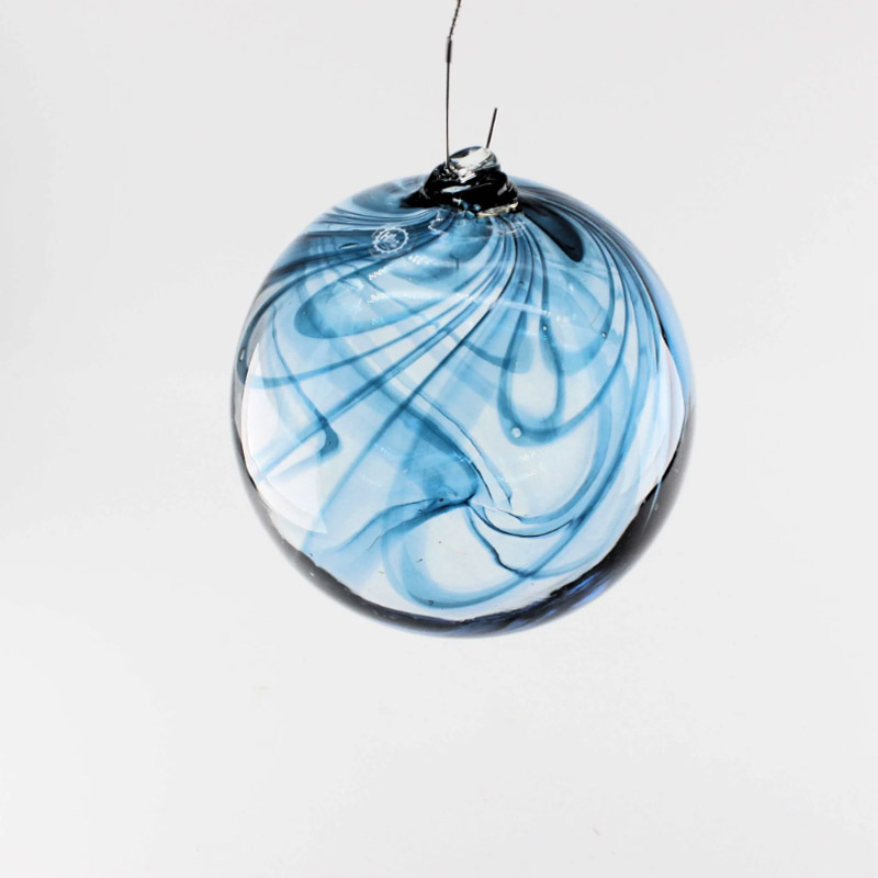 Petrol Blue Storm Ball - Dekorativ vindusoppheng