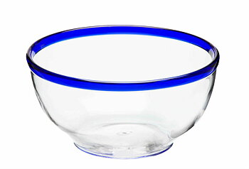 Borde azul Tazón De Lechuga Pequeño