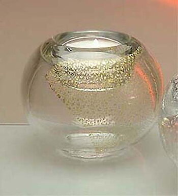 Clear Gold Candelero