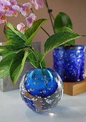 Ball Vase Azul