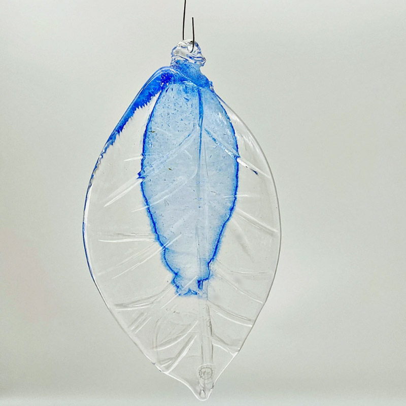 Hojas azules - Colgante para ventana