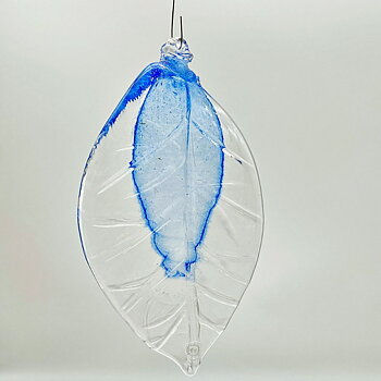 Hojas azules - Colgante para ventana